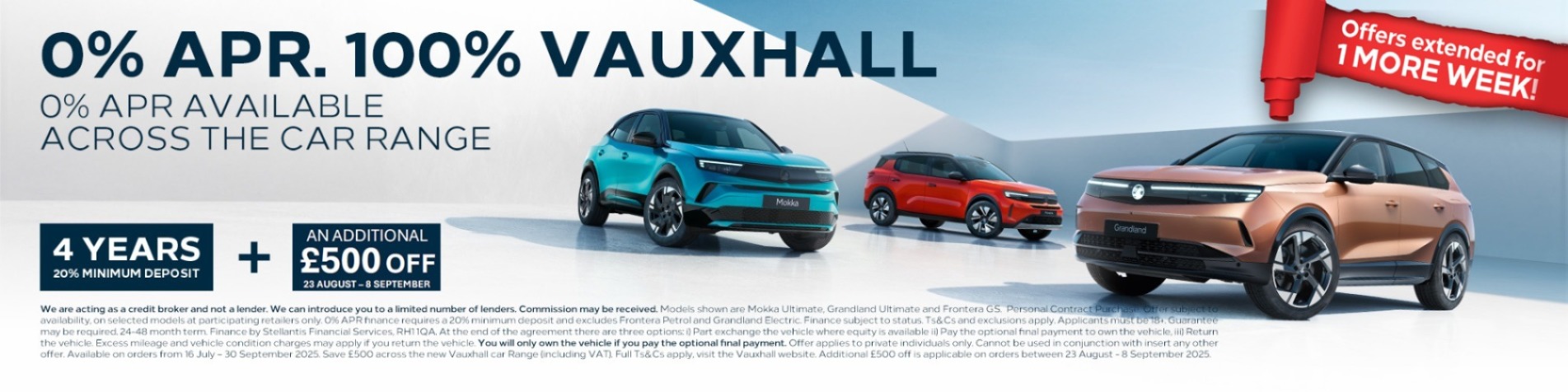 0% APR Vauxhall Banner